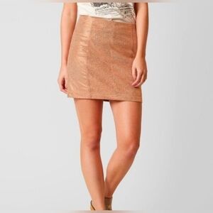 Free People Modern Femme Mini Skirt Copper
